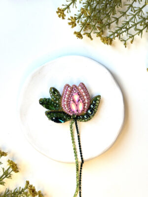 Brosch Rosa Tulpan